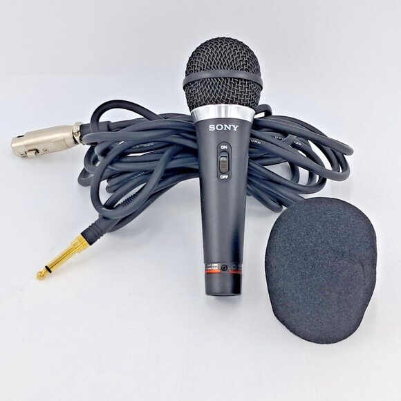 Sony F-V610 Omnidirectional Dynamic Vocal Microphone -25 Foot OFC Cord - Picture 1 of 8